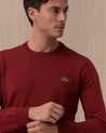 Maglia Lacoste Bordeaux in Lana e Cotone Morbido AH3225476 LACOSTE