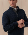 Maglia BARBA blu in lana e cotone 7000 25238589 BARBA