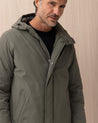 Parka lungo COLMAR verde in tessuto stretch a tre strati 1288498 COLMAR