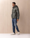 Bomber COLMAR verde in poliestere con trapuntature maxi 1217498 COLMAR