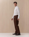 Pantaloni INCOTEX Marrone 100% Lana Doppia Pences 1T0085 10168620 INCOTEX