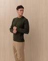 Maglia Girocollo Verde SHETLAND8185 BARACUTA