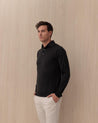 Polo Manica Lunga Collo Camicia Grigio ML61950 LARDINI
