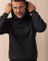 Felpa con Cappuccio COLMAR Nero in Maglia Bimateriale 628299 COLMAR
