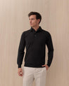 Polo Manica Lunga Collo Camicia Grigio ML61950 LARDINI