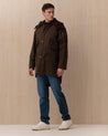 Giubbotto BARACUTA Verde Scuro in Cotone Cerato WAXED PARKA6054 BARACUTA