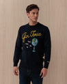 Maglione Girocollo Blu HERON61 EMB DRINK G MC2 ST BARTH