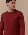 Maglia Lacoste Bordeaux in Lana e Cotone Morbido AH3225476 LACOSTE