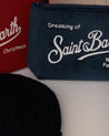 Berretto + Pochette Blu CHRISTMAS BOX61 EMB MC2 ST BARTH