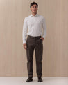 Pantaloni INCOTEX Marrone in Lana Vergine Slim Fit 1T0008 1161A610 INCOTEX