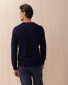 Maglia POLO RALPH LAUREN blu in lana a coste 710 974148001 POLO RALPH LAUREN