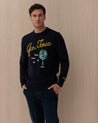 Maglione Girocollo Blu HERON61 EMB DRINK G MC2 ST BARTH